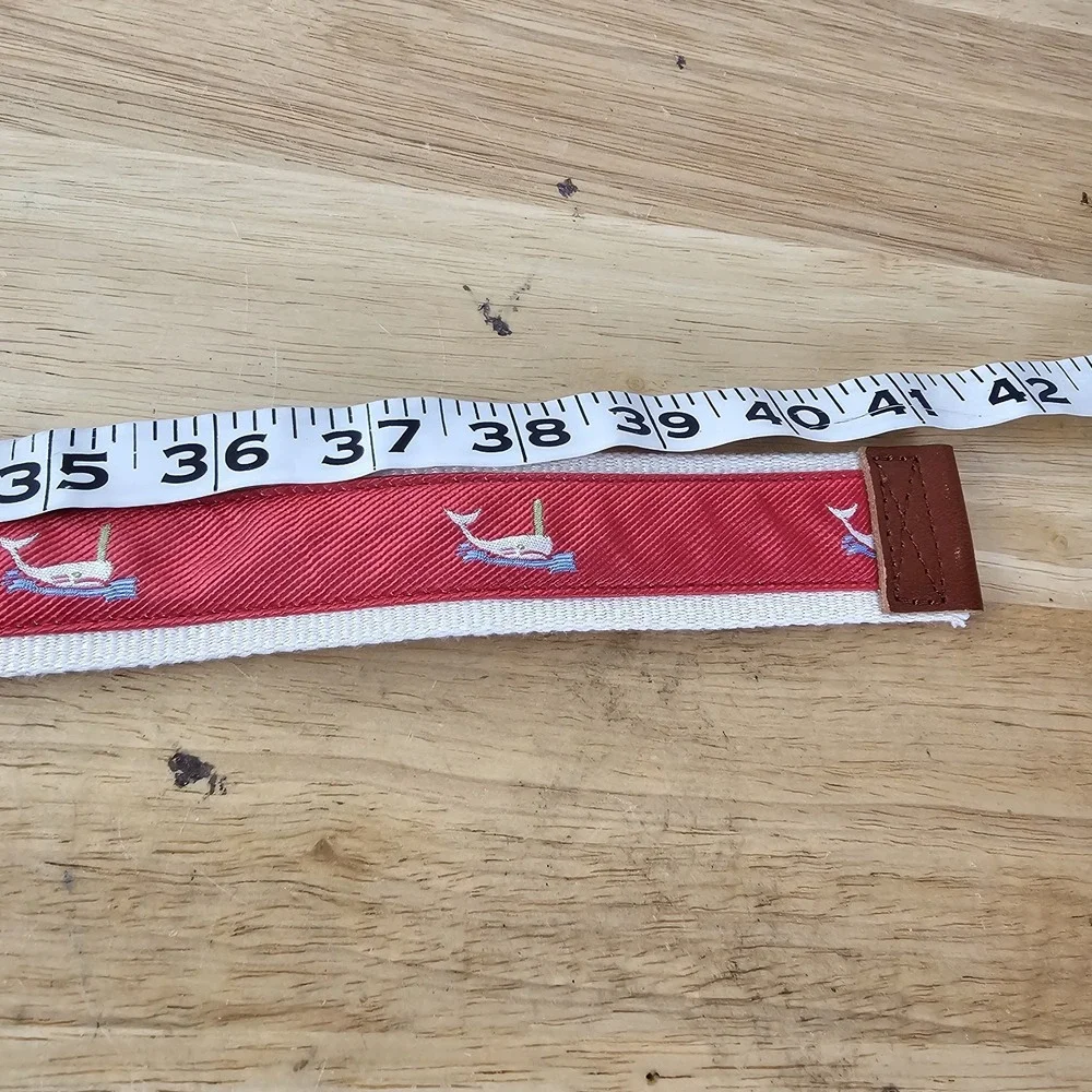 J. McLaughlin Womens Red White Preppy Cloth Whales Nautical Small Vacation Beach